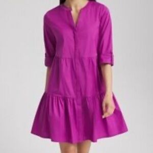 NWT Chicos size 1 (US size 8) Tiered Mini Dress African violet colorway